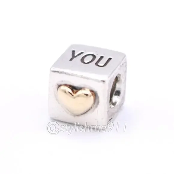 Authentic PANDORA I Love You Charm with 14K Gold - 790200